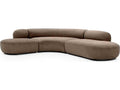 Bjorn 2-Piece Left Facing Gray Upholstered Sectional Sofa