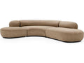 Bjorn 2-Piece Upholstered Curved Sectional Sofa in Stratfort Sand