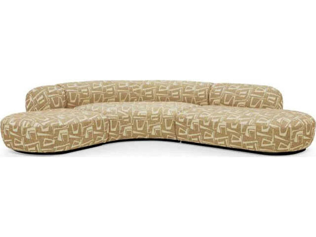 Bjorn Davenport Light Brown Polyester Blend Sectional Sofa