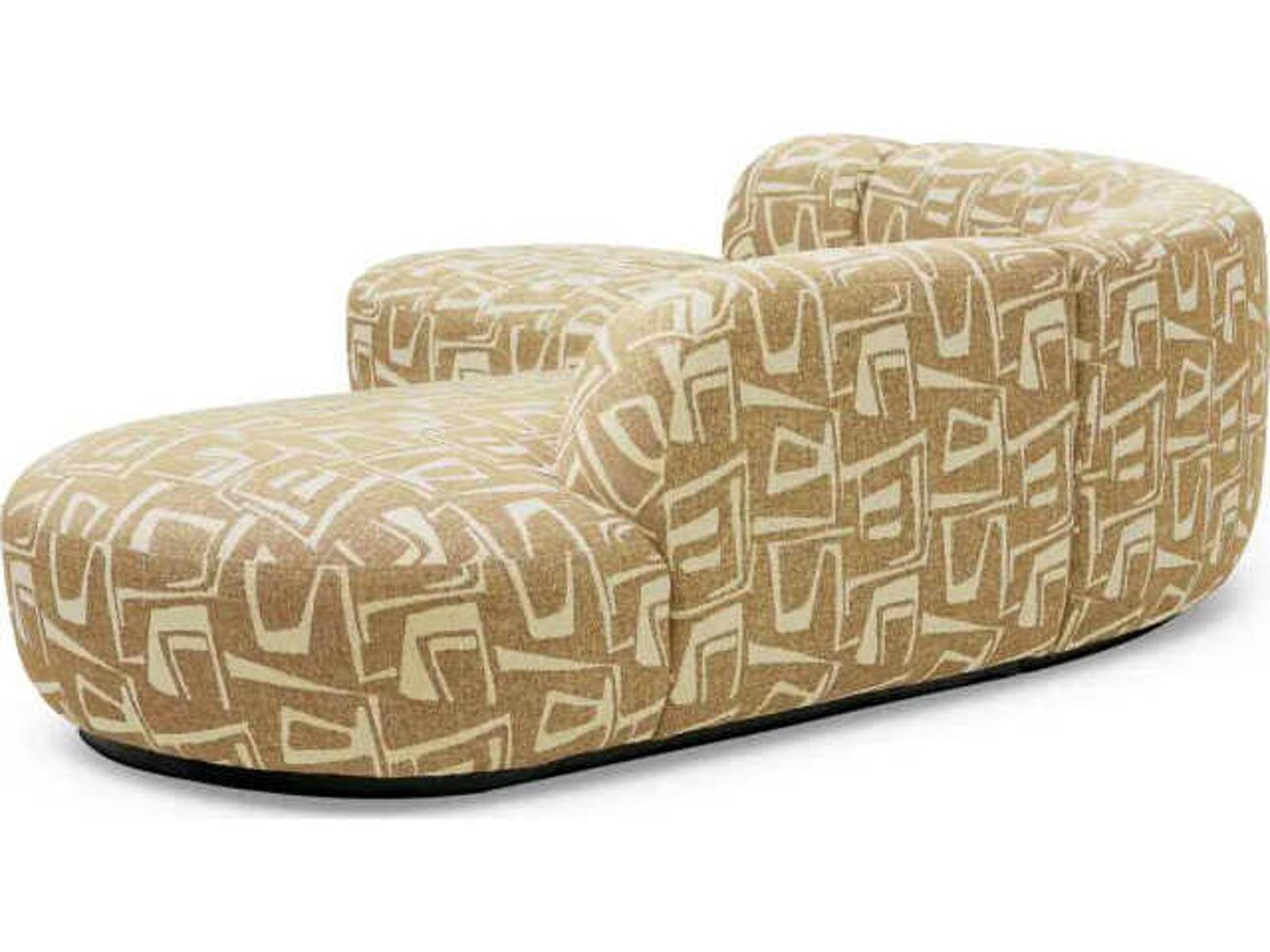 Bjorn Davenport Light Brown Polyester Blend Sectional Sofa