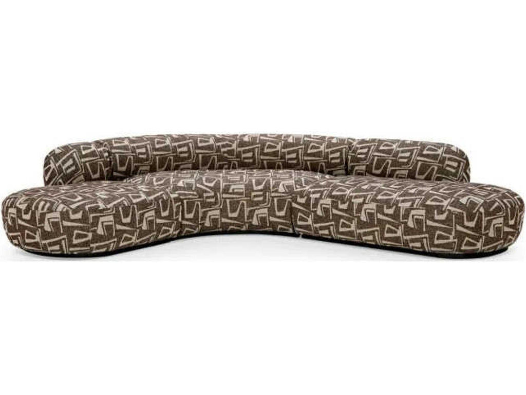 Bjorn 2-Piece Upholstered Sectional Sofa in Davenport Dark Brown