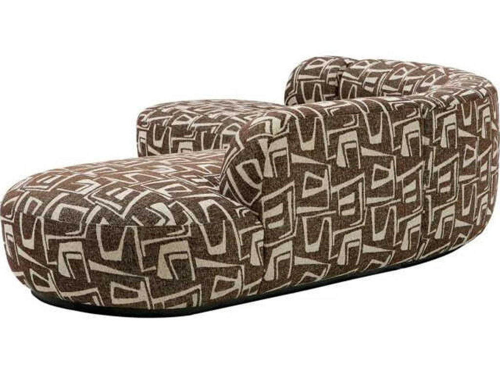 Bjorn 2-Piece Upholstered Sectional Sofa in Davenport Dark Brown