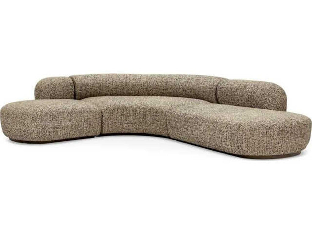 Bjorn Upholstered 4-Seat Curved Modular Sectional Sofa