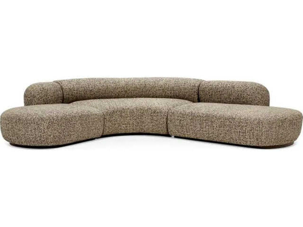 Bjorn Upholstered 4-Seat Curved Modular Sectional Sofa