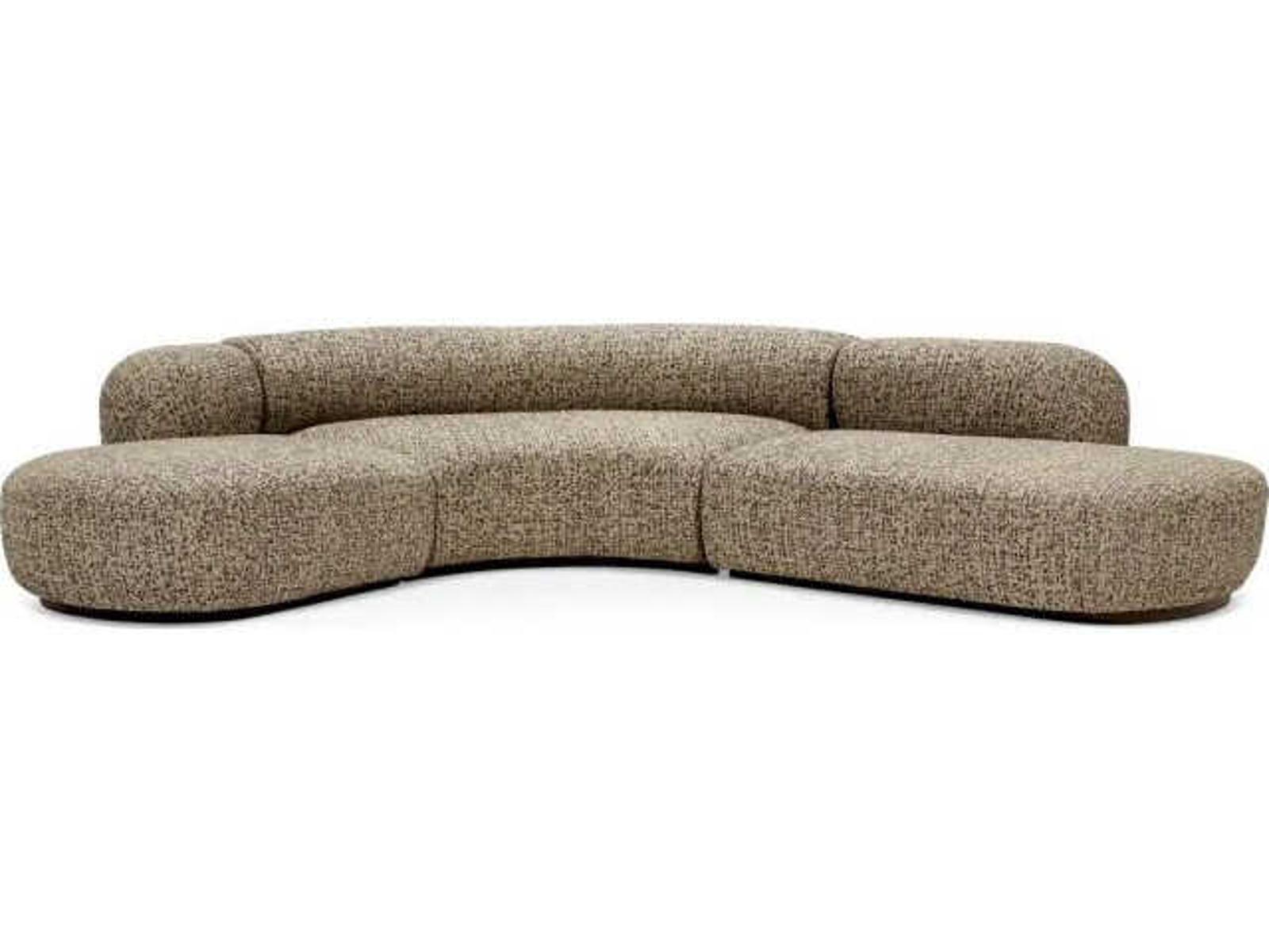 Bjorn Upholstered 4-Seat Curved Modular Sectional Sofa