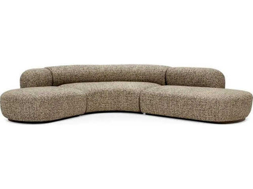 Bjorn Upholstered 4-Seat Curved Modular Sectional Sofa