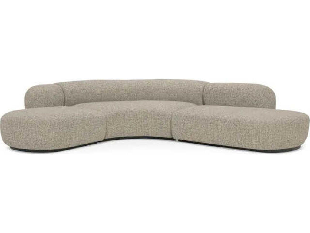 Bjorn 4-Seat Gray Upholstered Sectional Sofa
