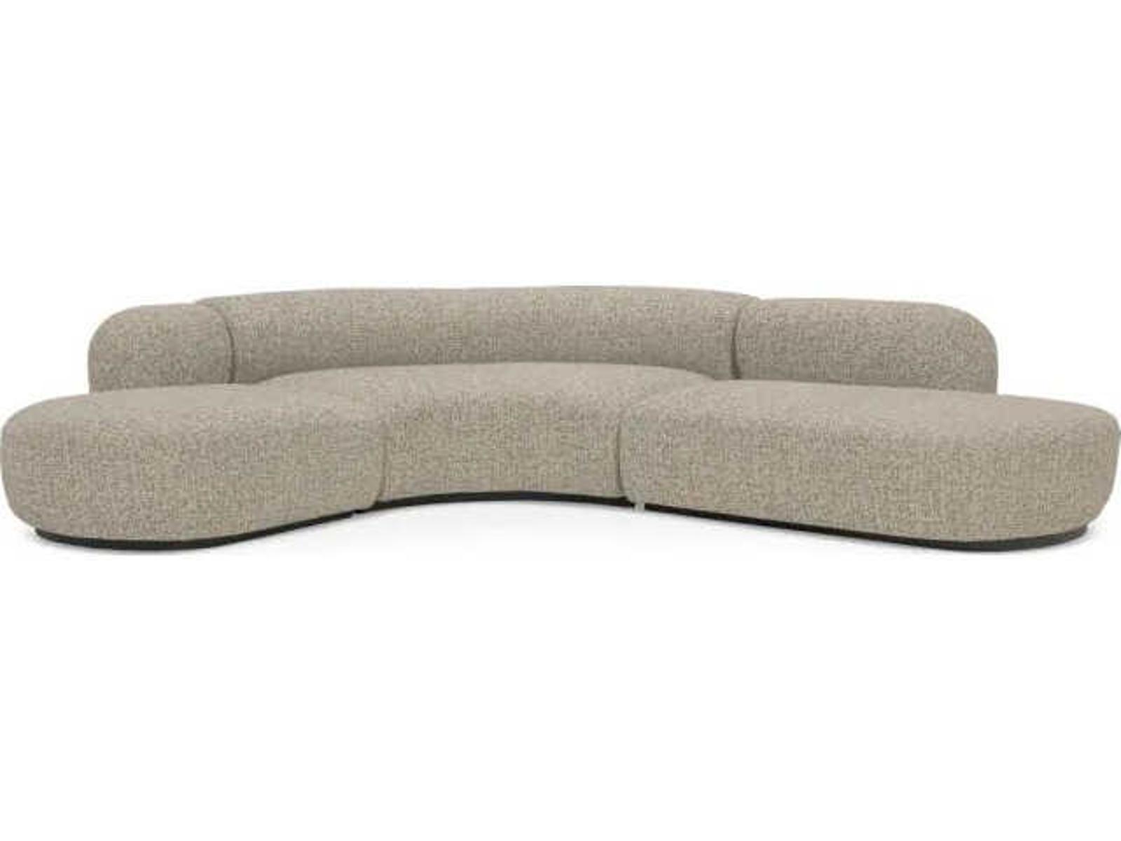 Bjorn 4-Seat Gray Upholstered Sectional Sofa