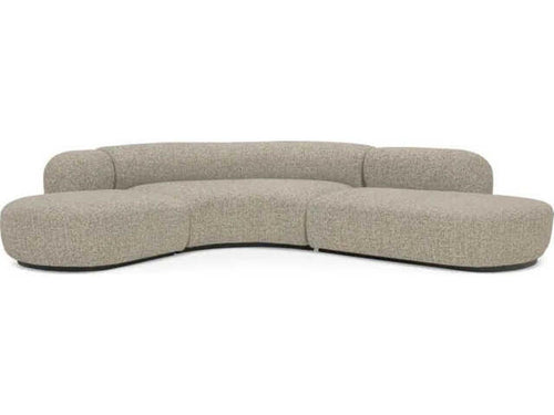 Bjorn 4-Seat Gray Upholstered Sectional Sofa