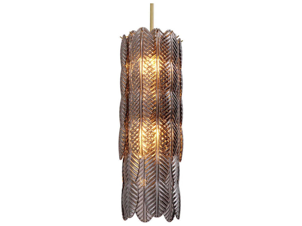 Eichholtz 6-Light Sahure Chandelier in Antique Bronze with Smoked Glass