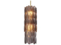 Eichholtz 6-Light Sahure Chandelier in Antique Bronze with Smoked Glass
