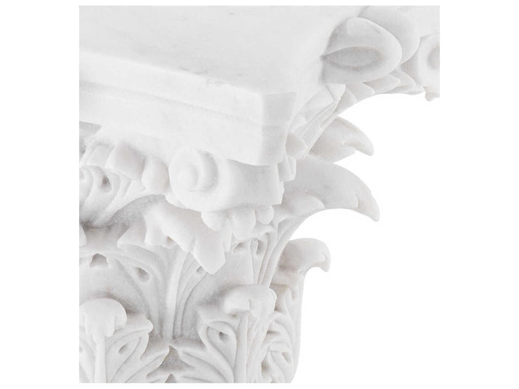 Acanthus Square White Marble Coffee Table
