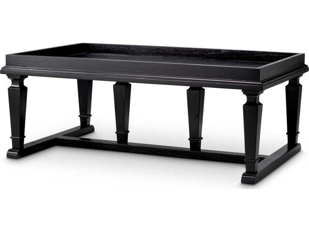 Americana Rectangular Coffee Table in Black Veneer