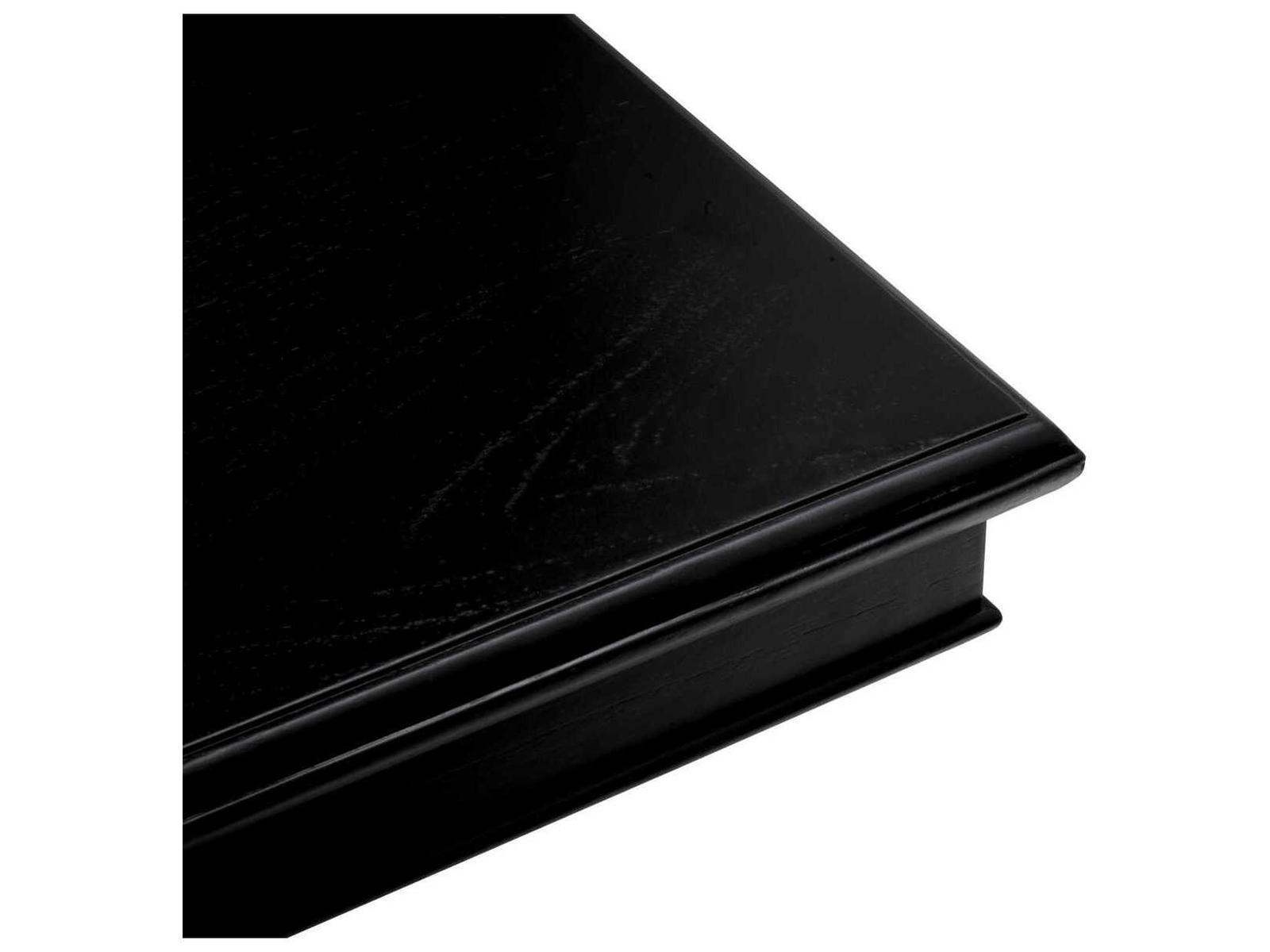 The Met Collection Rectangle 118-Inch Dining Table in Black Veneer