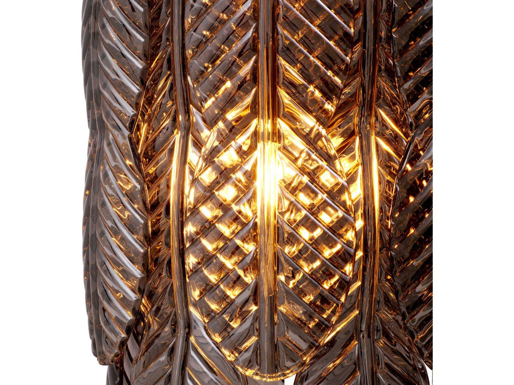 Eichholtz Sahure 18-Light Chandelier with Brushed Brass Finish and Smoke Glass
