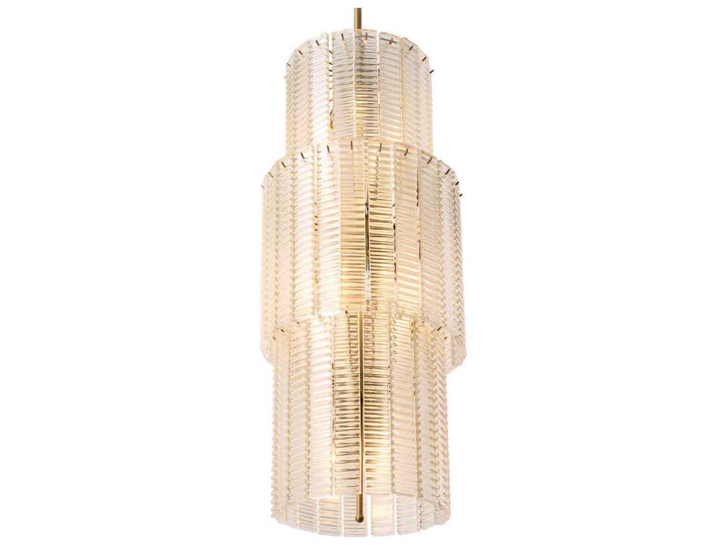Eichholtz 15-Light Imperial Chandelier in Brushed Brass with Clear Glass
