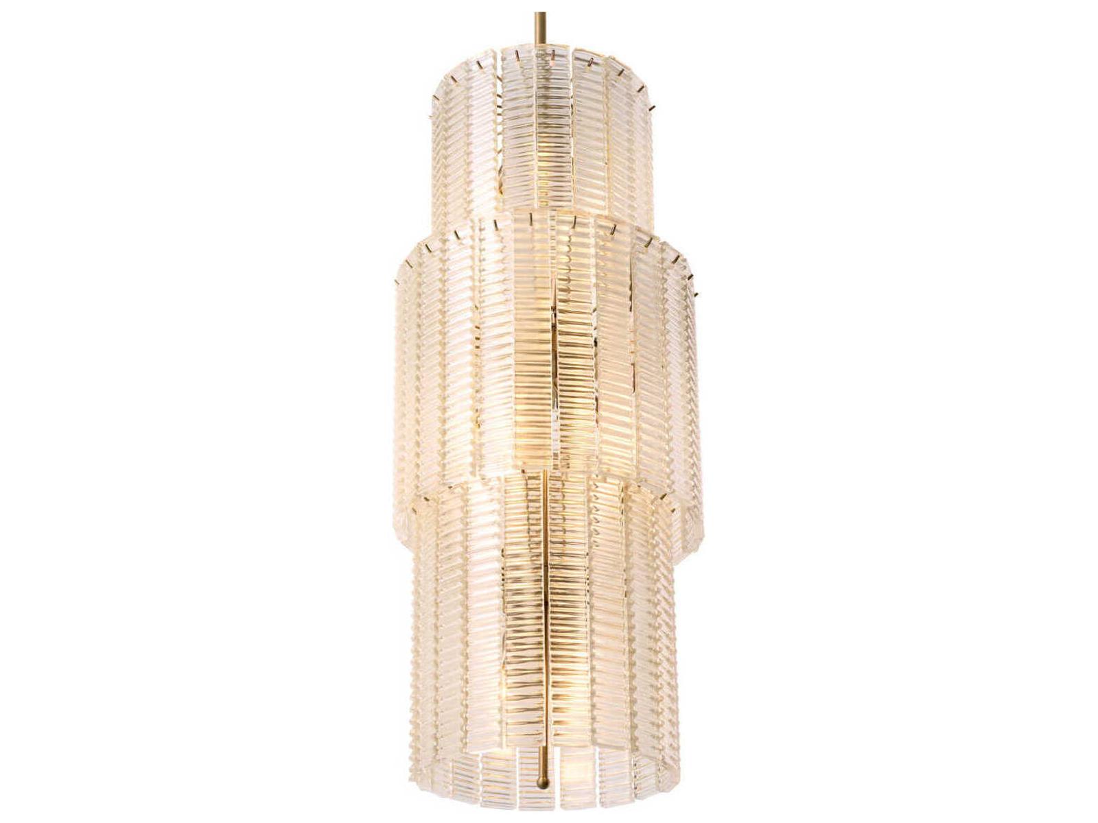 Eichholtz 15-Light Imperial Chandelier in Brushed Brass with Clear Glass