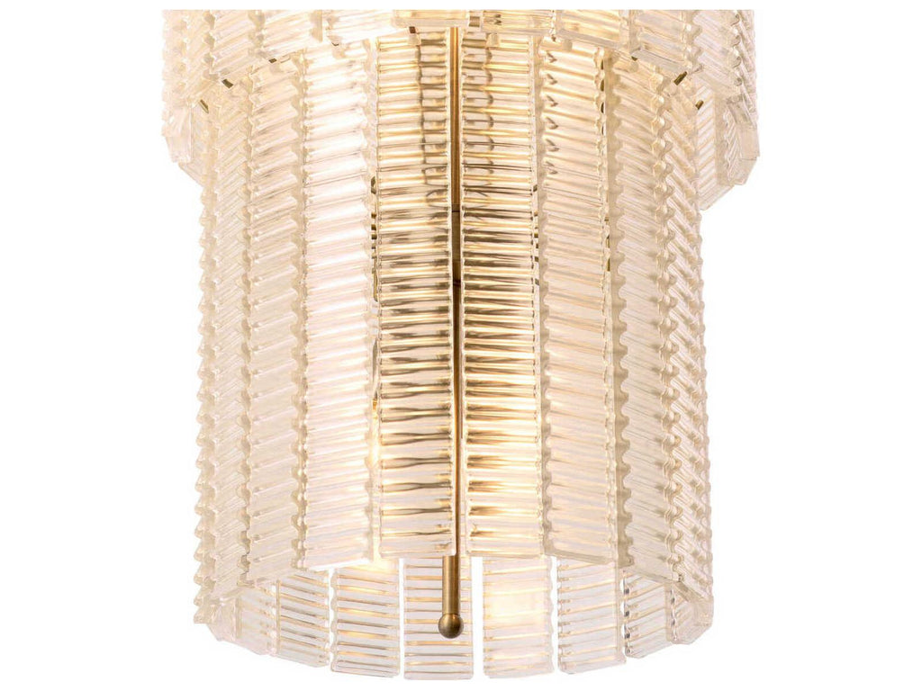 Eichholtz 15-Light Imperial Chandelier in Brushed Brass with Clear Glass