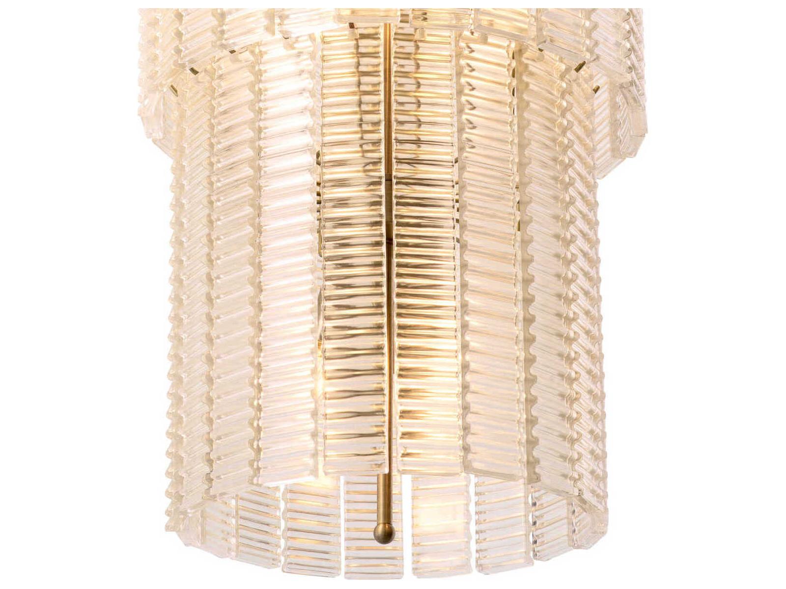 Eichholtz 15-Light Imperial Chandelier in Brushed Brass with Clear Glass
