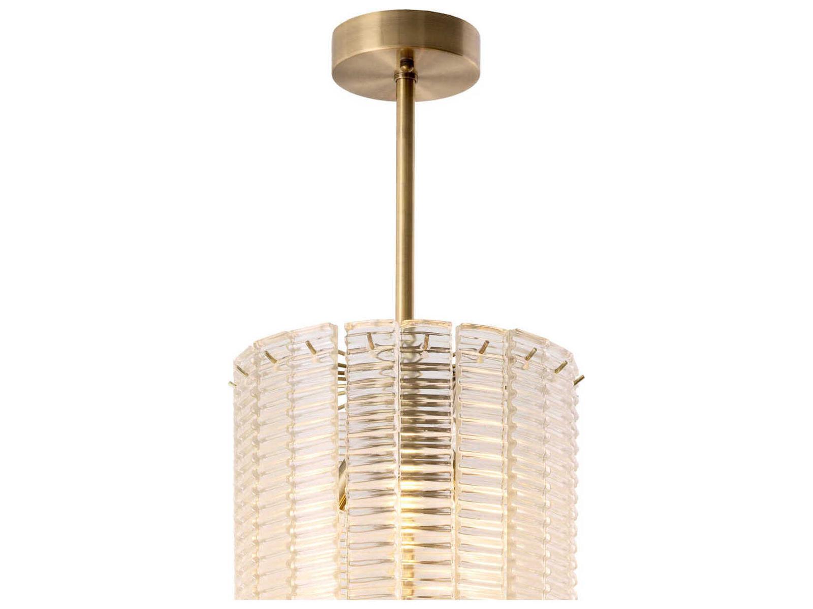 Eichholtz 15-Light Imperial Chandelier in Brushed Brass with Clear Glass