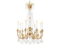 Eichholtz Duvaux 8-Light Traditional Crystal Chandelier in Antique Gold