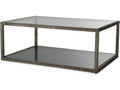Bethesda Rectangle Coffee Table with Bronze Highlight and Glass Top