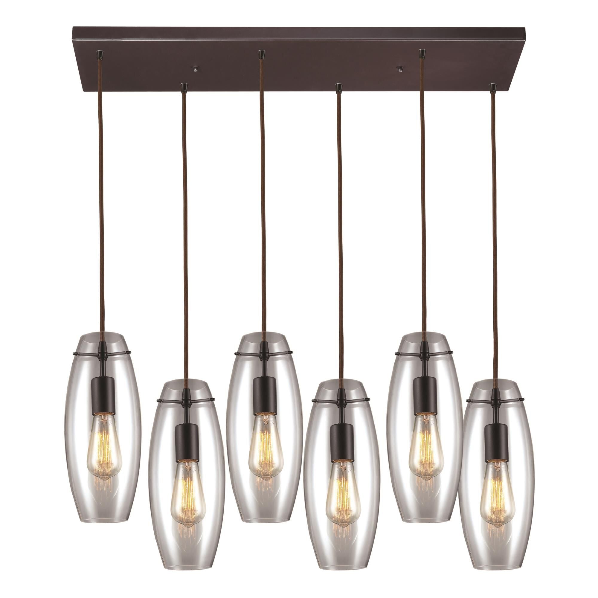 Elk Lighting Menlow Park 32 Inch 6 Light Linear Suspension Light Cp86282