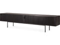 Roller Max Teak Black TV Cupboard with Sliding Doors and Drawer
