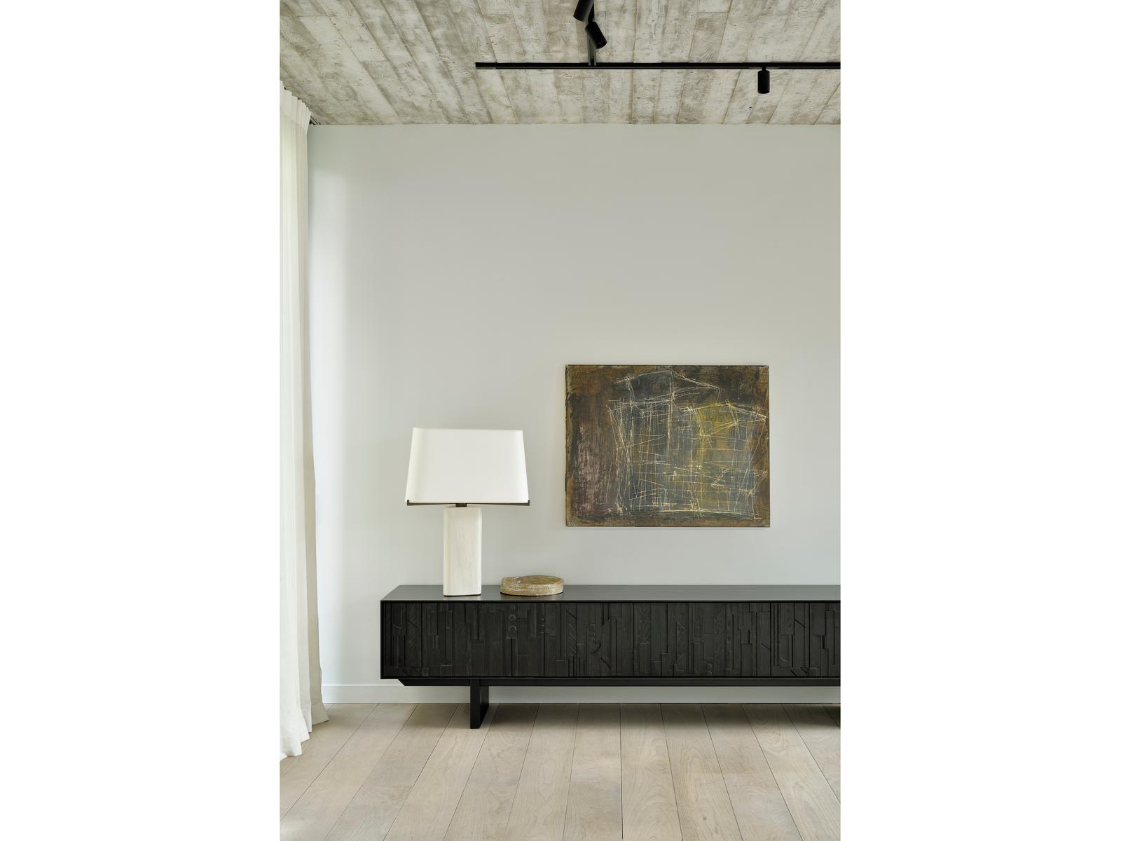 Mosaic Teak Black Tv Cupboard