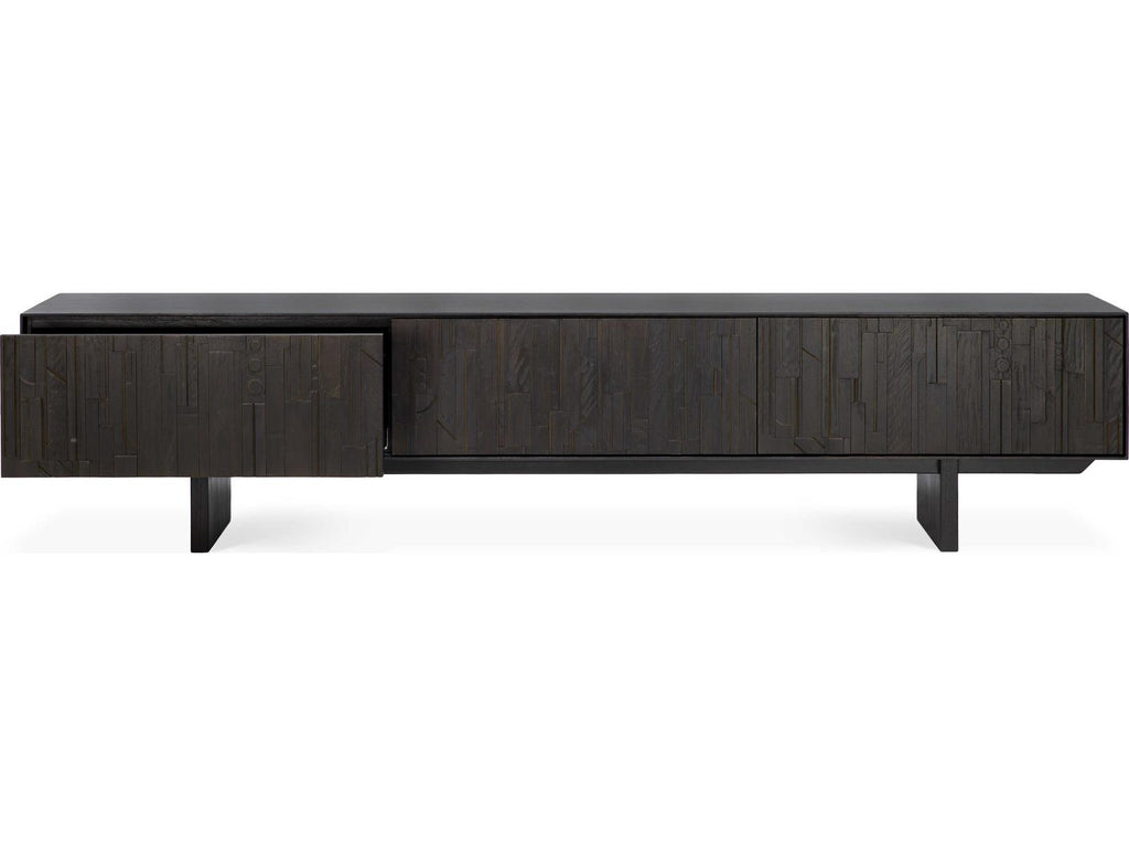 Mosaic Teak Black Tv Cupboard