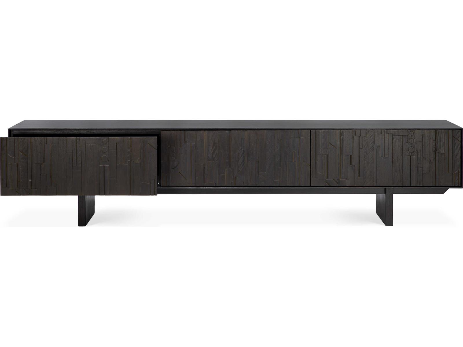 Mosaic Teak Black Tv Cupboard