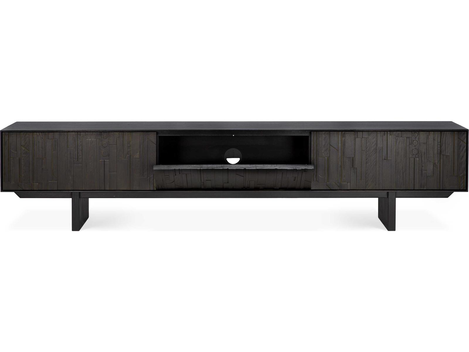 Mosaic Teak Black Tv Cupboard