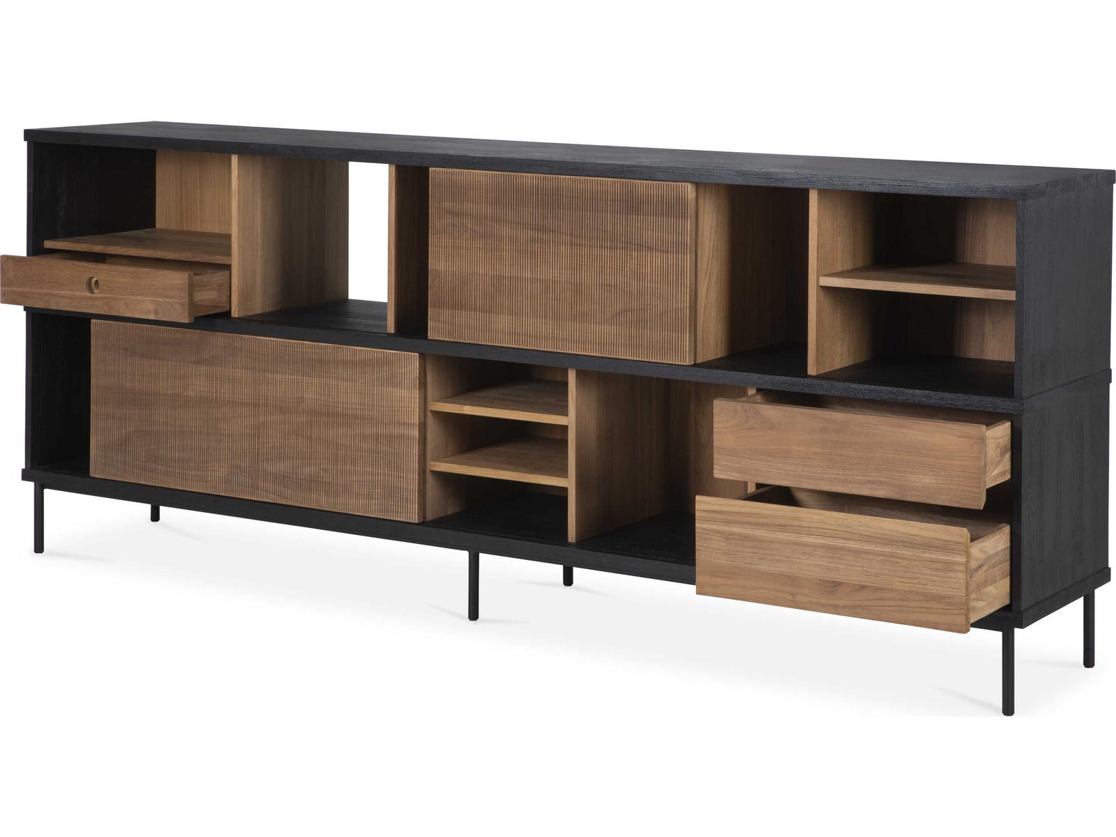 Oscar Teak Sideboard with Sliding Doors and Drawers