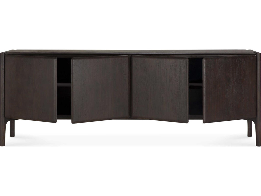 Pi Teak Dark Brown 4-Door Sideboard