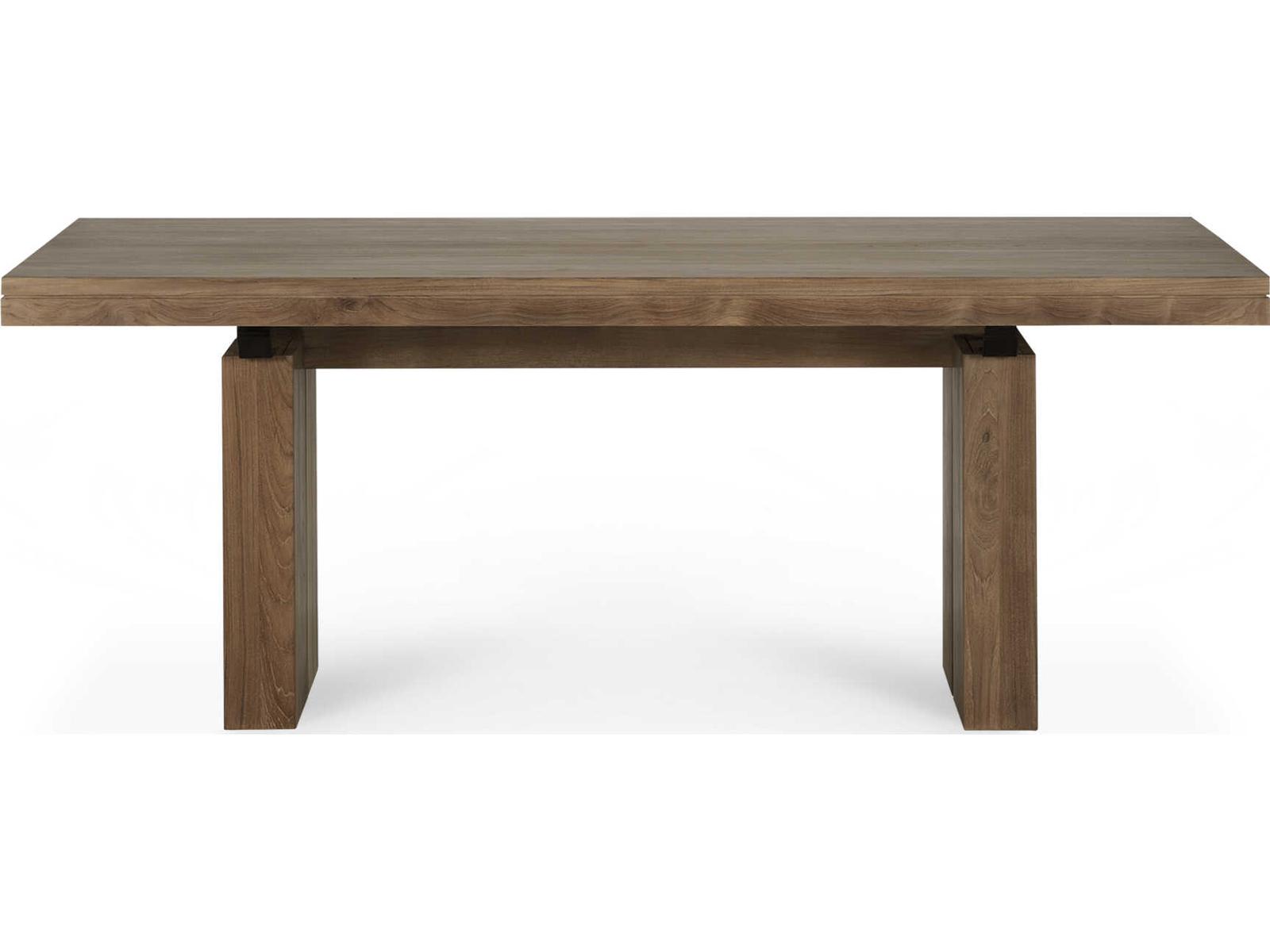 Double Teak Extendable Dining Table