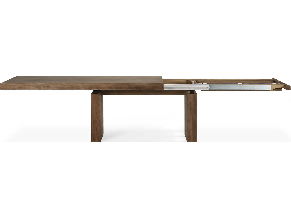 Double Teak Extendable Dining Table