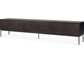 Grooves Teak Black Tv Cupboard