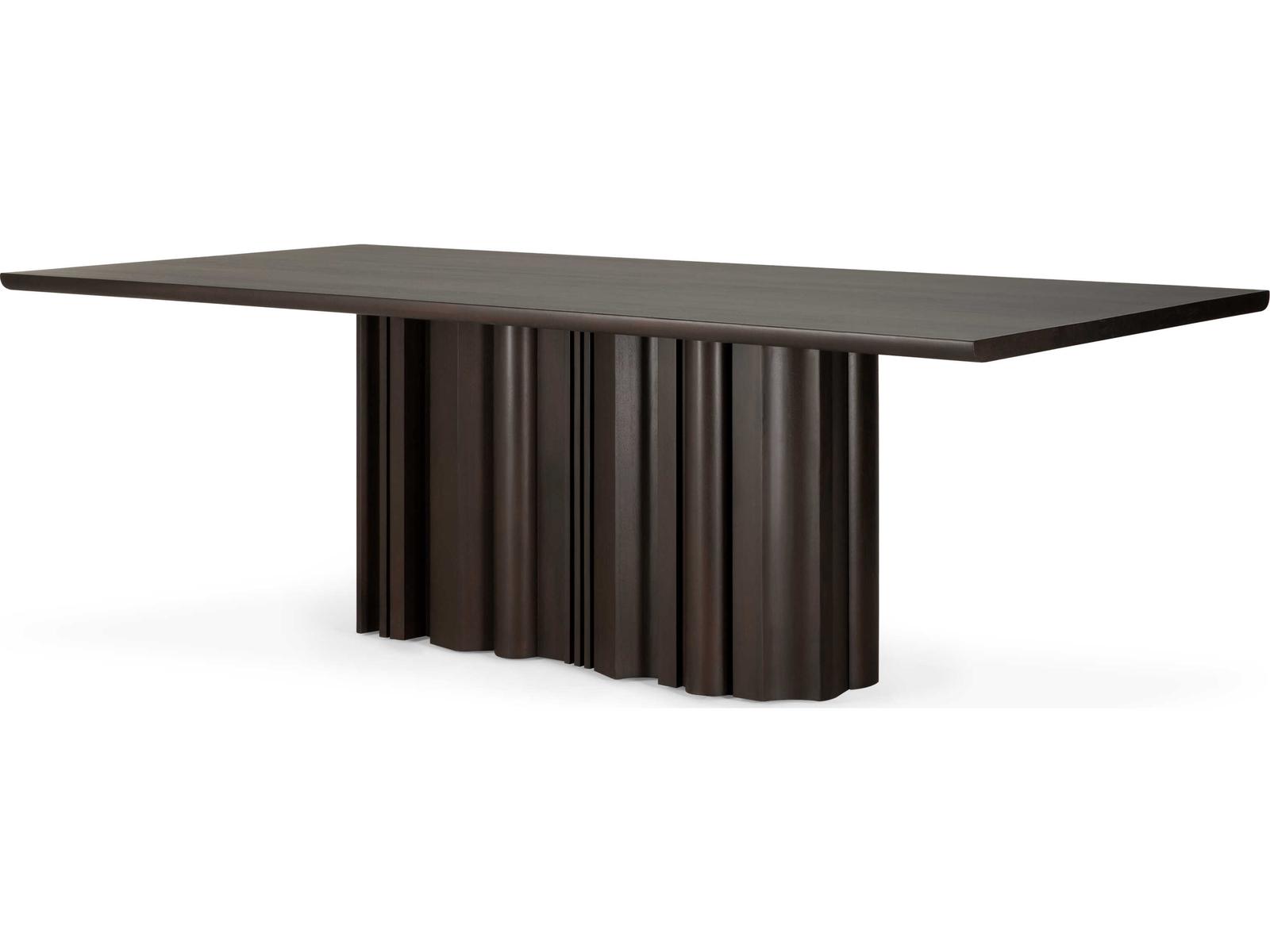 Sequence Rectangle Dining Table in Dark Brown Mahogany