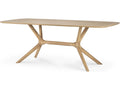 Bok 79-Inch Rectangle Oak Dining Table with Oiled Finish