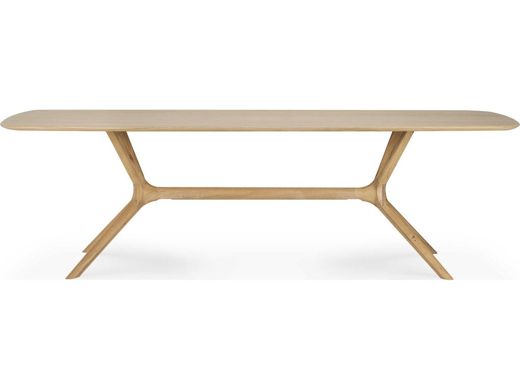 X Oak 98-Inch Rectangle Dining Table in Natural Hardwax Oil Finish