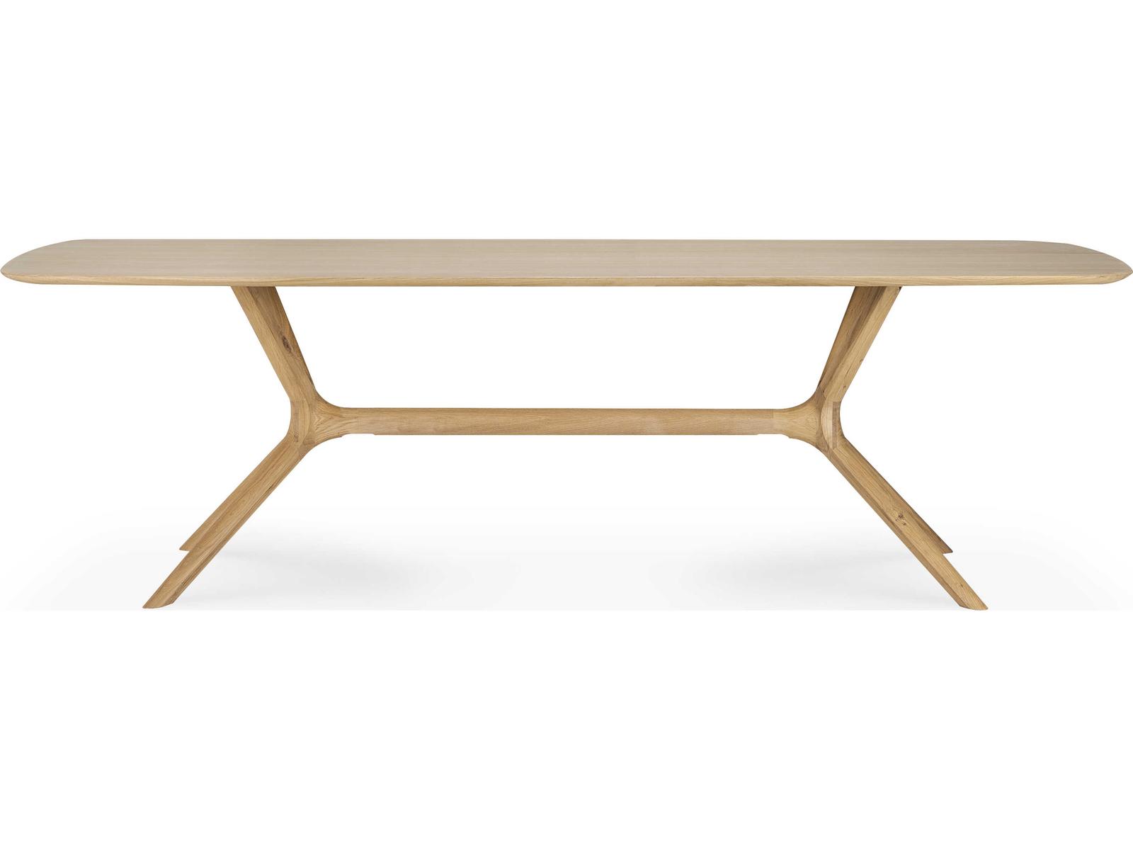 X Oak 98-Inch Rectangle Dining Table in Natural Hardwax Oil Finish