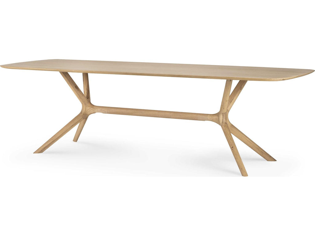 X Oak 98-Inch Rectangle Dining Table in Natural Hardwax Oil Finish