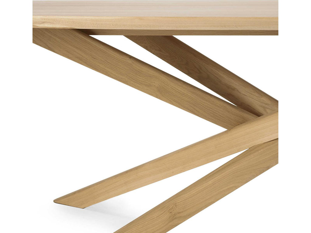Mikado 110-Inch Rectangle Dining Table in Solid Oak with Hard Wax Oil Finish