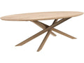 Mikado 105 Inch Rectangle Dining Table in Oak with Sculptural Base