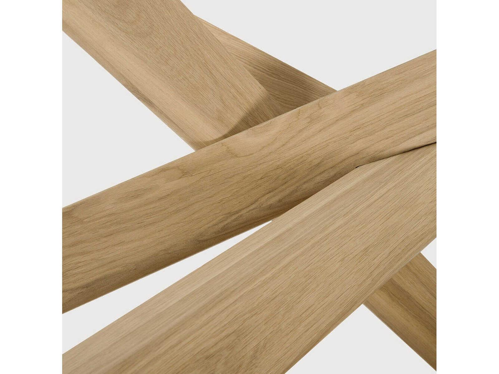 Mikado 105 Inch Rectangle Dining Table in Oak with Sculptural Base