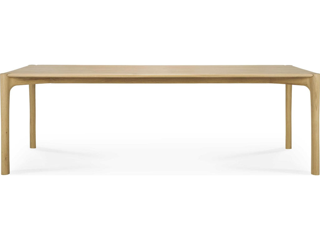Pi 95-Inch Rectangle Dining Table in Solid Oak with Hardwax Oil Finish