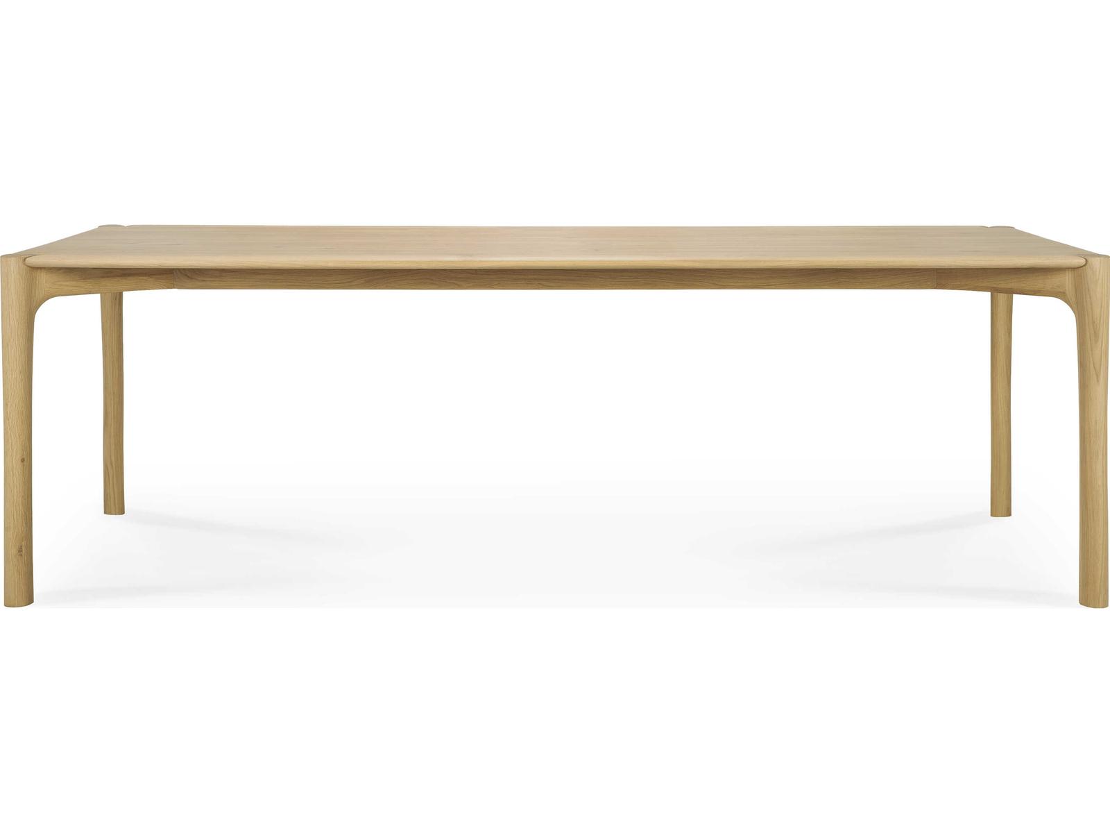 Pi 95-Inch Rectangle Dining Table in Solid Oak with Hardwax Oil Finish