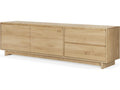 Wave Oak TV Cupboard Media Console with Soft-Closing Doors