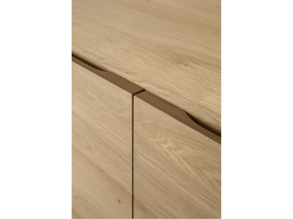 Wave Oak TV Cupboard Media Console with Soft-Closing Doors
