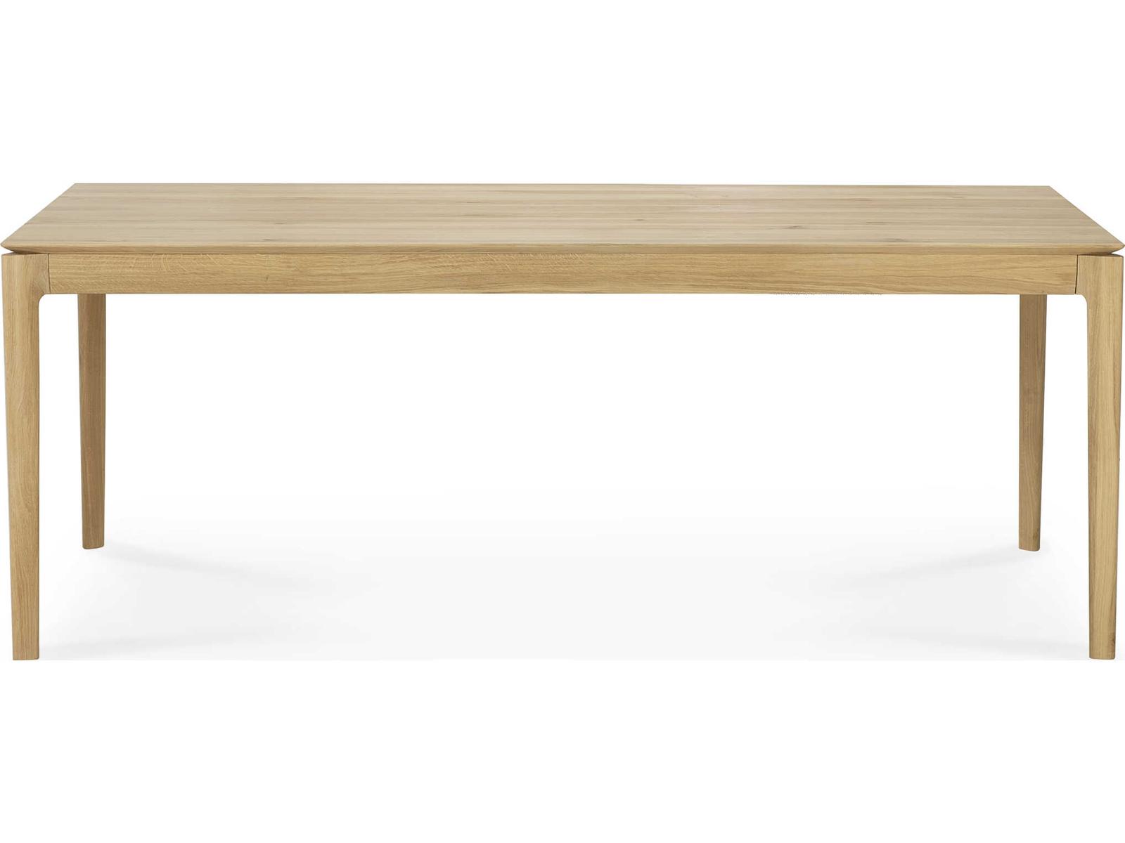 Bok 79-Inch Rectangle Extendable Dining Table in Solid Oak